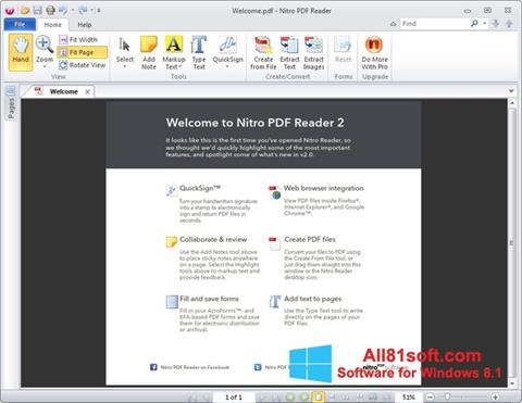 Skærmbillede Nitro PDF Reader Windows 8.1