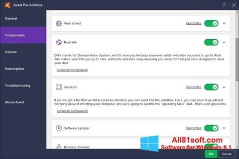 Skærmbillede Avast! Pro Antivirus Windows 8.1