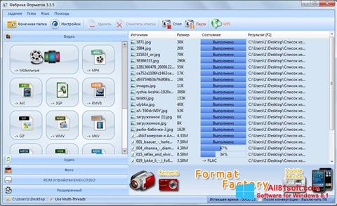 Skærmbillede Format Factory Windows 8.1