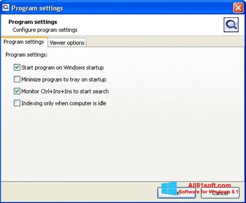 Skærmbillede SearchInform Windows 8.1