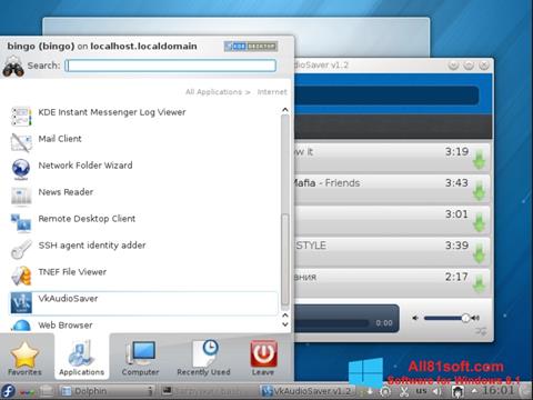 Skærmbillede VkAudioSaver Windows 8.1